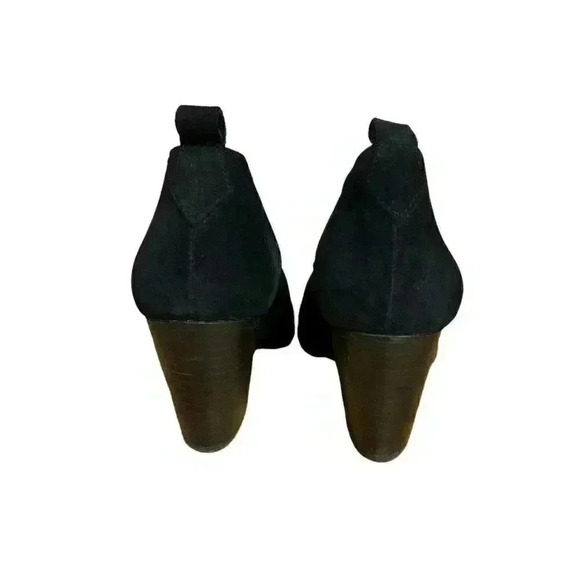Frye Ilana Size 9.5 Black Suede Leather Cuban Heel Slip On Ankle Boot Bootie - Picture 7 of 9